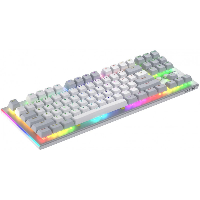 Клавіатура механічна HATOR Gravity TKL orange (HTK561) white, US Layout