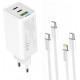 Мережевий зарядн. прист. Colorway GaN Mini 65W PD Port PPS USB (USB-2C1A) cable Type-C&Lightning