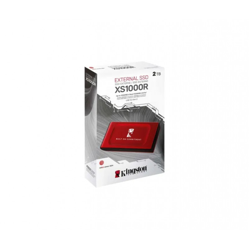 SSD Kingston XS1000R BOC 2TB USB 3.2 Gen2 Type-C 3D NAND Red