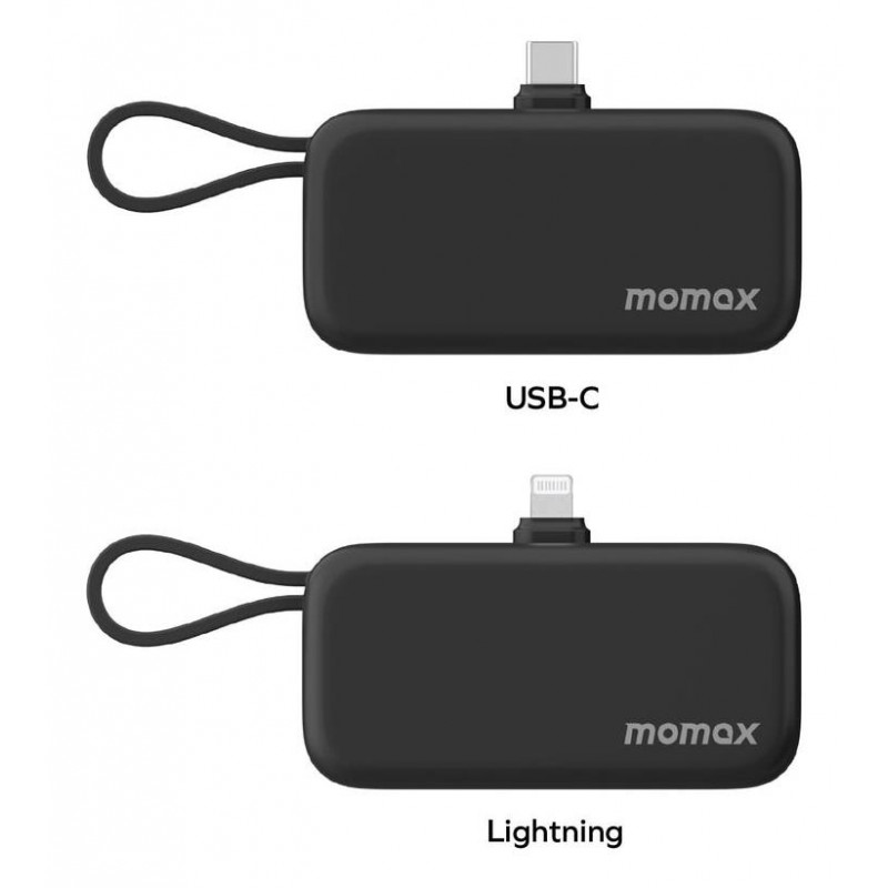 Портативний зарядний пристрій MOMAX USB-C 5000MAH BLACK IP130D