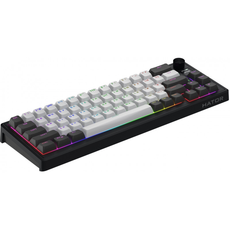 Клавіатура механічна HATOR Skyfall 65 PRO wireless grey-black, UK-ISO, silent switches HTK4160EU