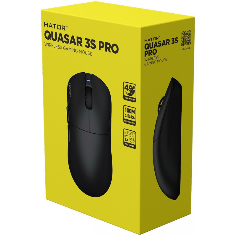 Ігрова миша HATOR Quasar 3S PRO wireless (HTM745) black