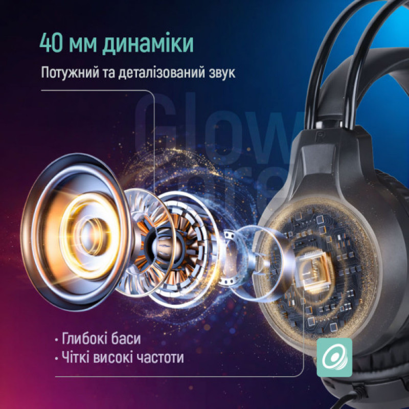 Навушники ColorWay GlowCore RGB Black CW-HPG02BK