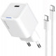 Зарядний пристрій Colorway GaN Mini 30W PD Port PPS USB-C біле + cable Type-C