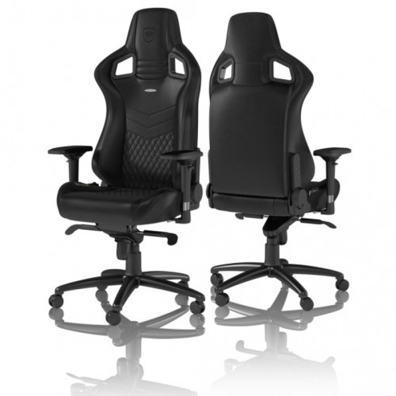 Ігрове крісло Noblechairs EPIC шкіра, чорний NBL-RL-BLA-001