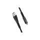Кабель Colorway USB - MicroUSB (zinc alloy + led) 2.4А 1м Black (CW-CBUM035-BK)