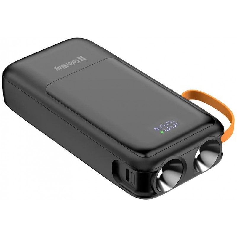 УМБ ColorWay Power Bank 20 000 mAh PowerHub (USB QC4.0 + USB-C PD22.5W) Black