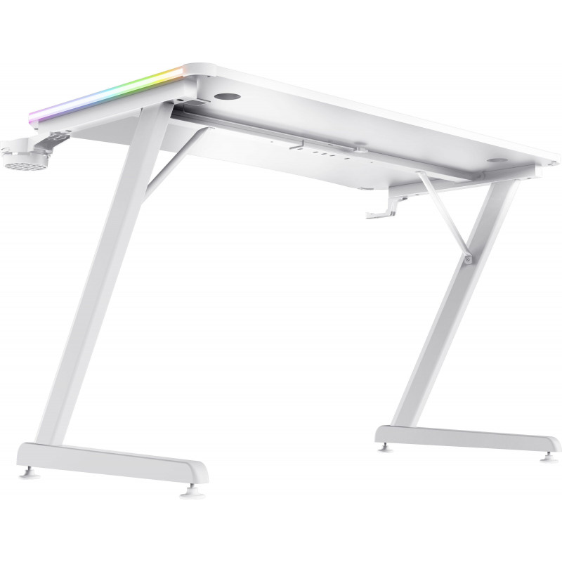 Стіл Trust GXT 709W LUMINUS, RGB, білий 25328_TRUST