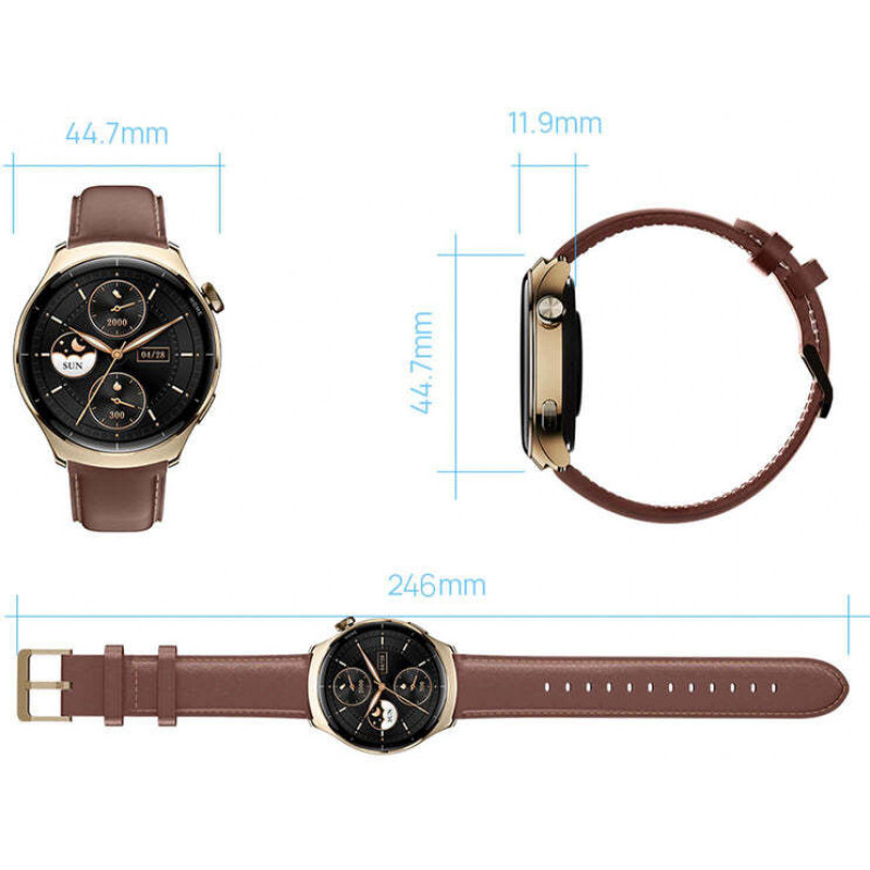 Смарт-годинник Mibro Lite 3 Pro 45мм, AMOLED, BT 5.3, GPS, 5 ATM, рожево-золотий XPAW019RG