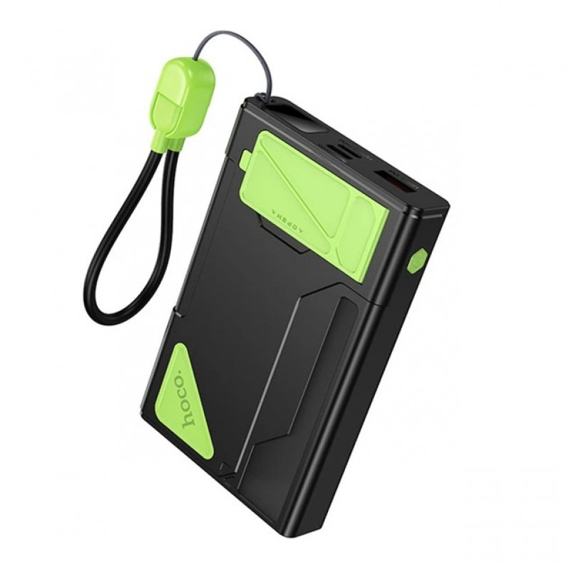 Power Bank Hoco DB83 22.5W+PD20W magnetic, with watch charging, cable 10000mAh Black\green