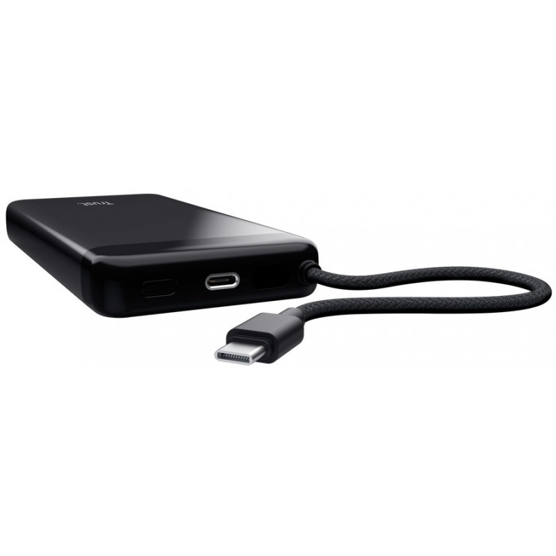 Акумулятор портативний літій-іонний power bank Trust Fiera, 20000мА·год, чорний 25881_TRUST