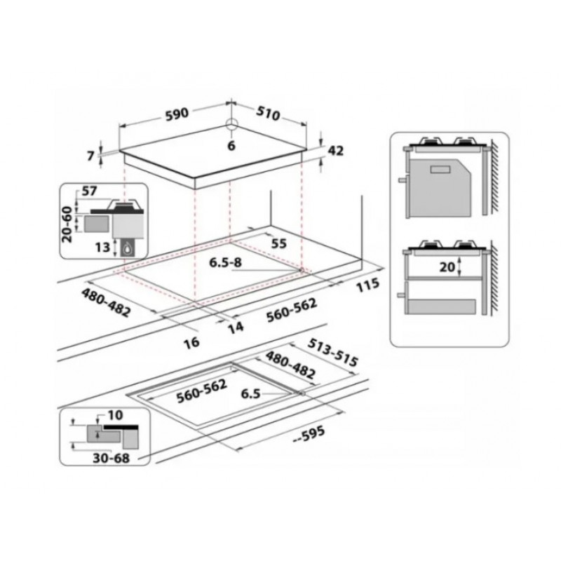 Варильна поверхня Indesit ING 61T/BK 1