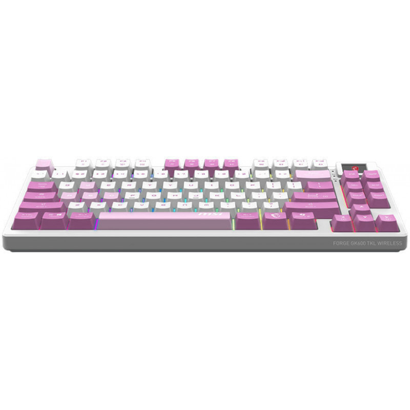 Клавіатура механічна MSI FORGE GK600 TKL W VIOLET UA 83key, mechanical Linear, USB-A, Wireless, Blue