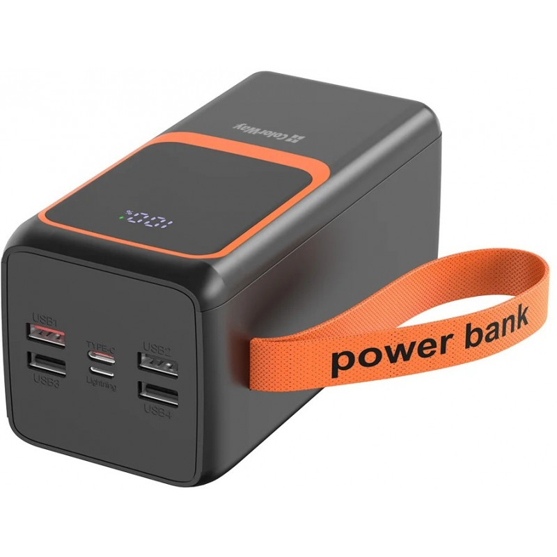 УМБ ColorWay Power Bank 50 000 mAh PowerView (USB QC4.0 + USB-C PD22.5W) Black