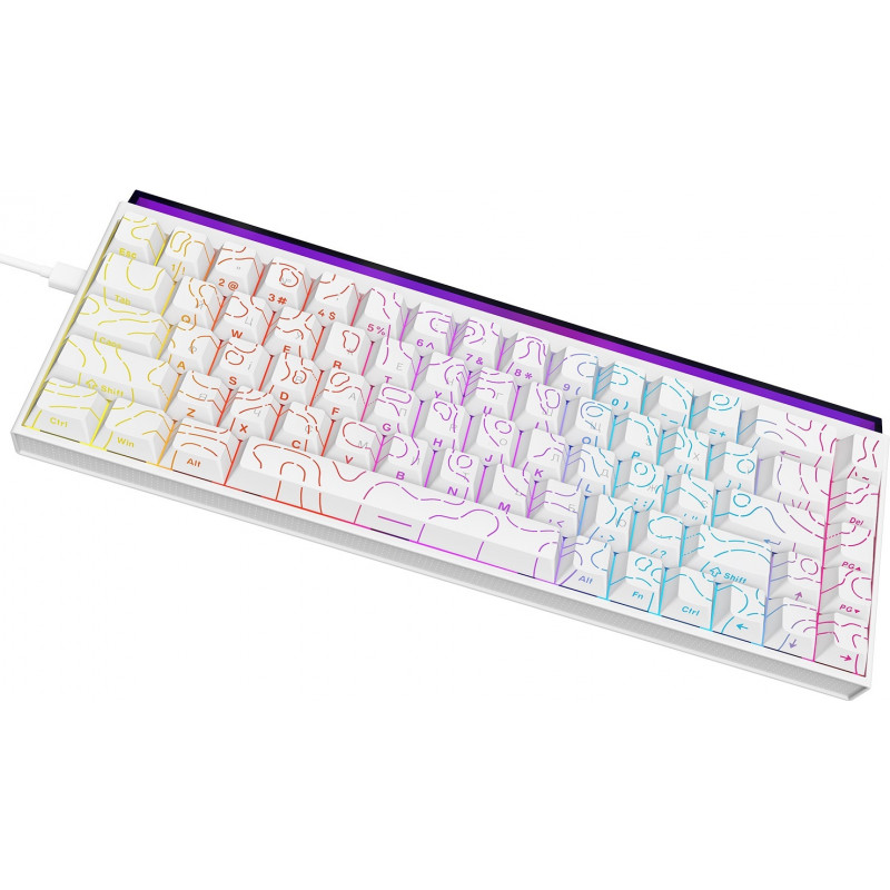 Дротова механічна клавіатура Ajazz NK68 Red switches Side contour White (NK68-R-S-W)