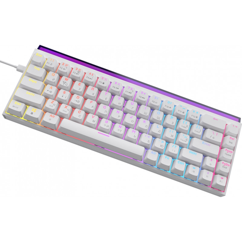Дротова механічна клавіатура Ajazz NK68 Red switches White (NK68-R-W)
