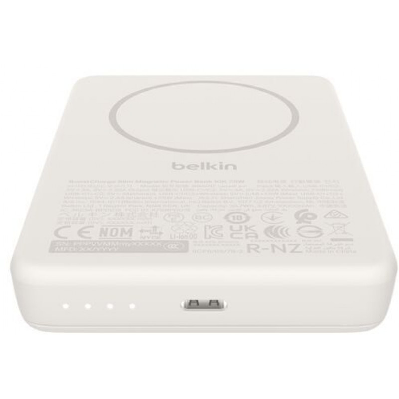 Акумулятор портативний літій-іонний Power Bank Belkin 10000мА·год, Slim Magnetic Ring, пісочний BPD0