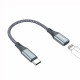 Адаптер перехідник ColorWay USB-C To Lightning 17.5 см сірий