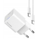 Мережевий зарядн. прист. Colorway GaN Mini 35W PD Port PPS USB-C біле cable Type-C
