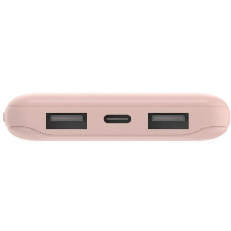 Акумулятор портативний літій-іонний Power Bank Belkin 10000мА·год, 15Вт, 2хUSB-A/USB-C, рожевий BPB0
