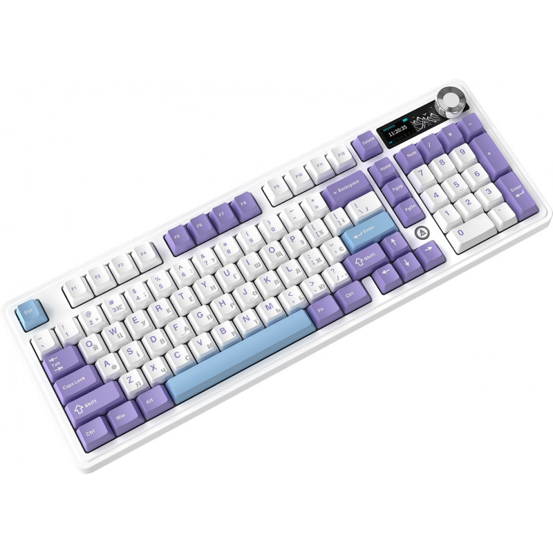 Бездротова механічна клавіатура Ajazz AK980 V2 Gift Switch V2 Purple White Blue (AK980-V2-G-PWB)