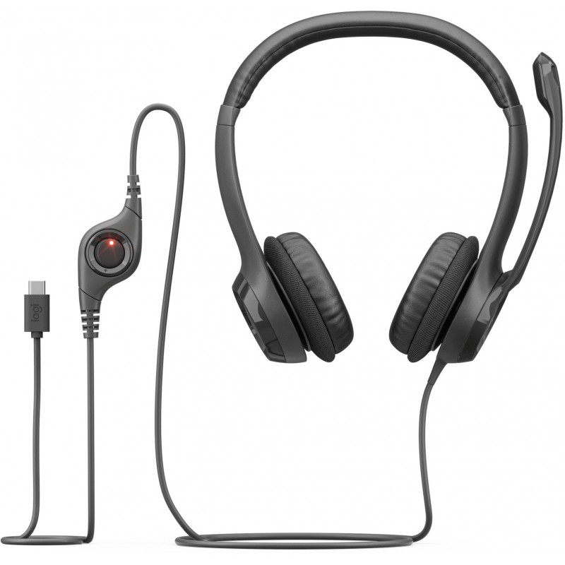 Навушники Logitech H390 USB-C Midnight Black (981-001576)