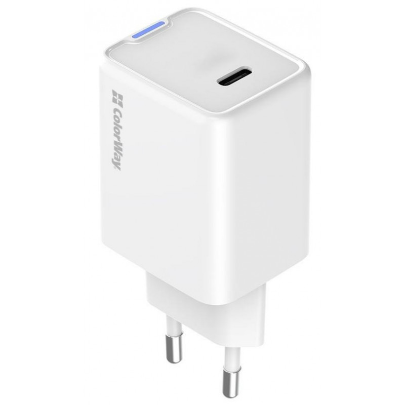 Зарядний пристрій Colorway GaN Mini 45W PD Port PPS USB-C біле
