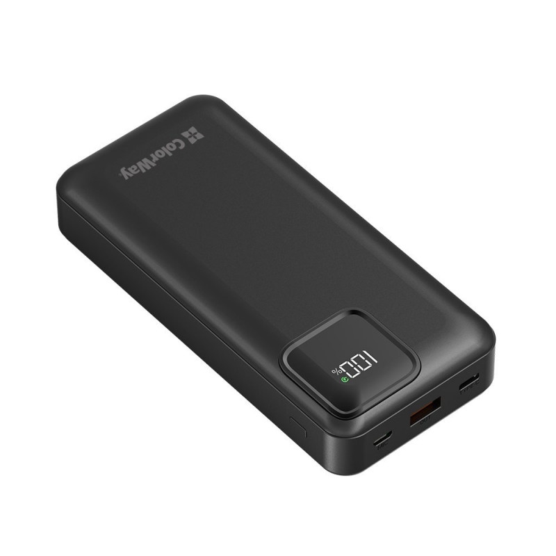 Power Bank ColorWay 20 000 mAh Optimal Power (USB QC3.0 + USB-C PD22.5W) Black