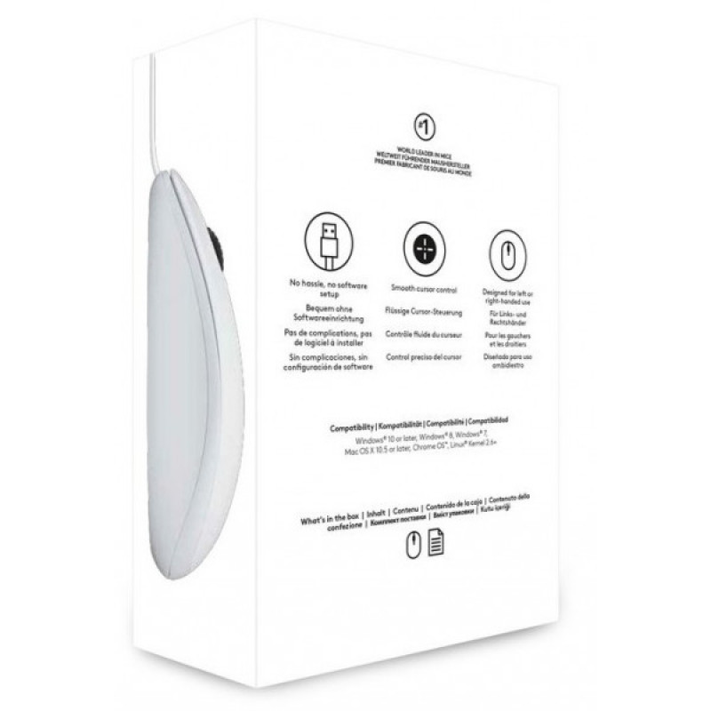 Мишка Logitech B100 White USB