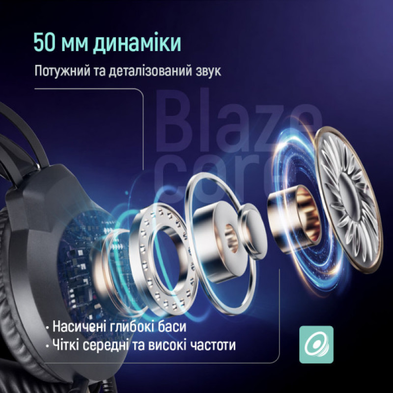 Навушники ColorWay BlazeCore RGB Black CW-HPG03BK