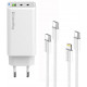 Мережевий зарядн. прист. Colorway GaN Mini 65W PD Port PPS USB (USB-2C1A) cable Type-C&Lightning