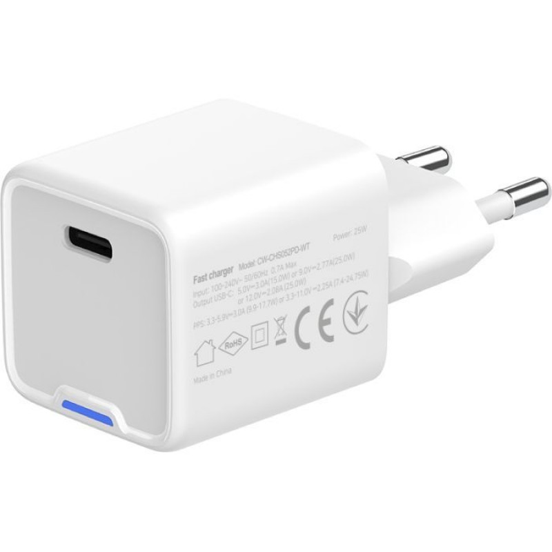 Зарядний пристрій Colorway GaN Mini 25W PD Port PPS USB-C біле