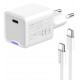 Зарядний пристрій Colorway GaN Mini 25W PD Port PPS USB-C біле cable Type-C