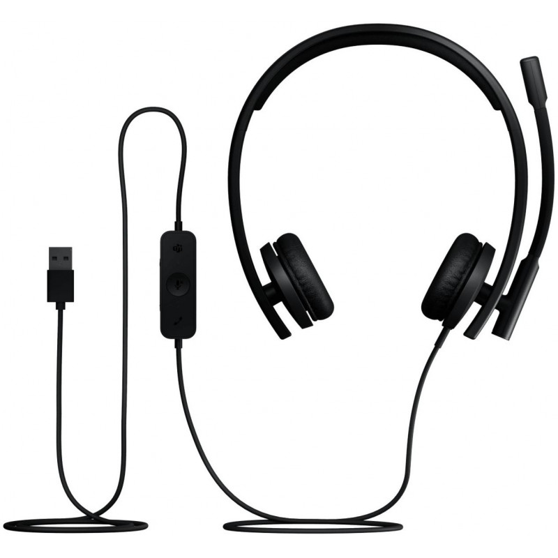 Навушники Logitech H570e Corded Stereo USB Teams version Black (981-001430)