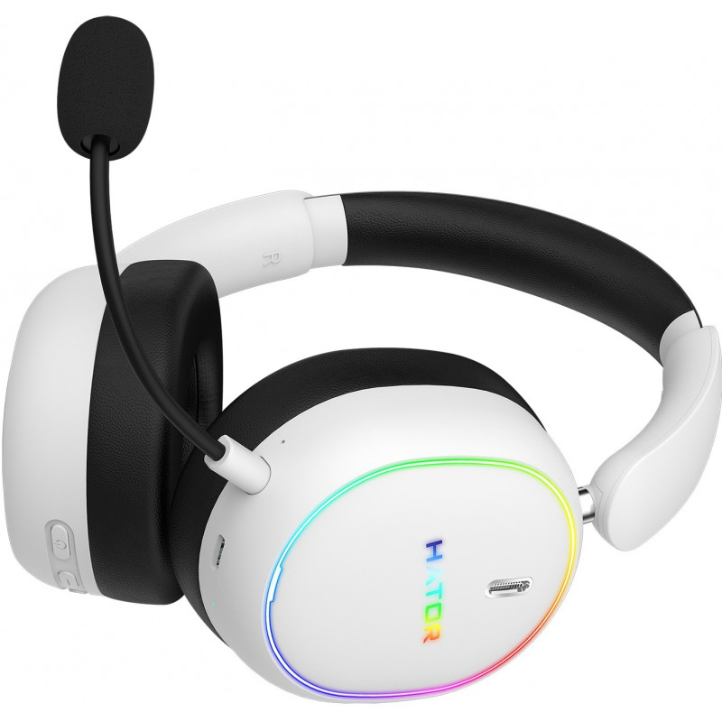 Ігрова гарнітура HATOR PHOENIX 2 Hi-Res (ESH41) wireless white, SyncHUB connection