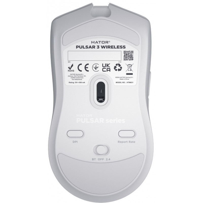 Ігрова миша HATOR Pulsar 3 wireless (HTM631) white