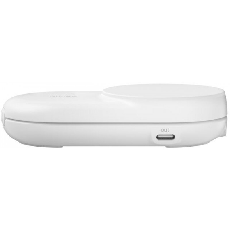 Зарядний пристрій бездротовий Belkin UltraCharge 2-in-1 Foldable Magnetic Charging 25Вт, білий WIZ03