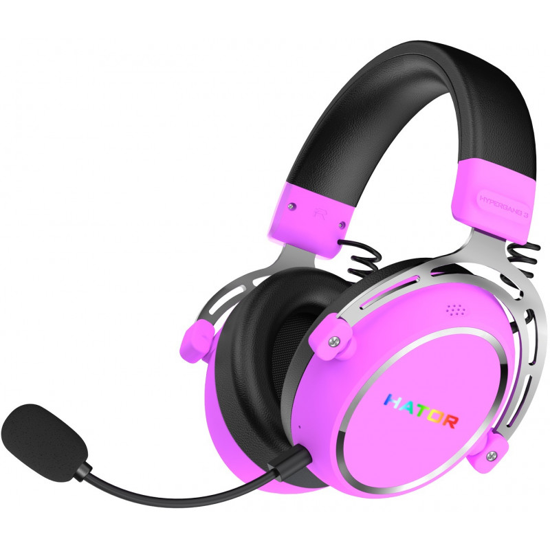 Ігрова гарнітура HATOR HYPERGANG 3 Hi-Res (ESH52) wireless cyber violet, SyncHUB connection