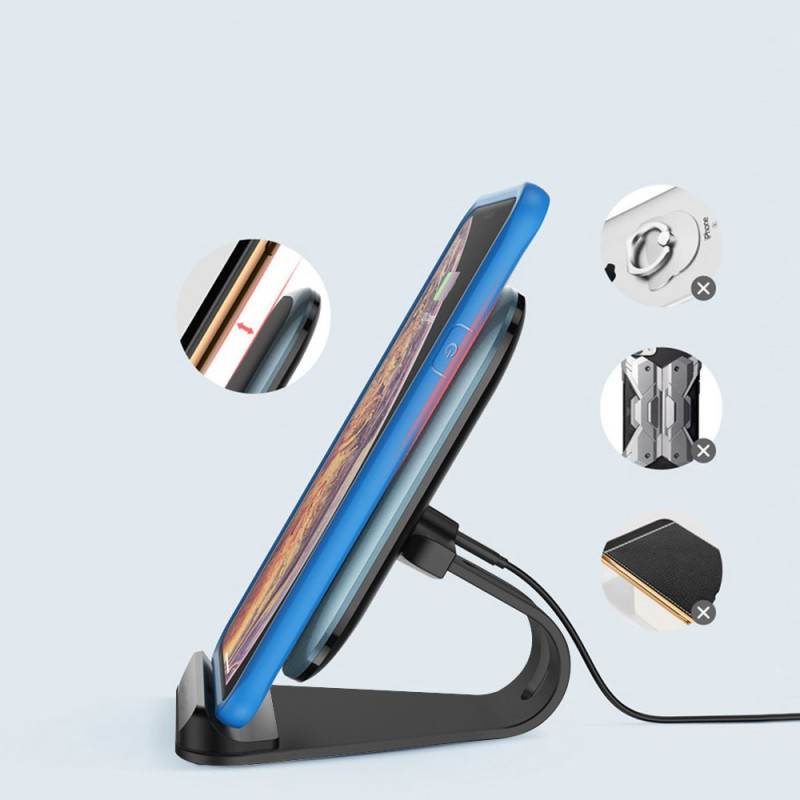 Бездротовий зарядний пристрій СolorWay Wireless Stand 10W Blue CW-CHW30Q-BL