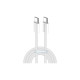 Кабель Colorway Type-C - Type-C (braided cotton) (PD Fast Charging 60W) 3.0А 1м сірий CW-CBPDCC061-G