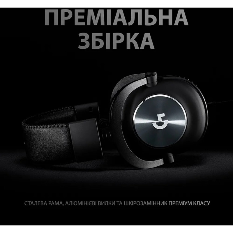 Навушники Logitech G PRO X Gaming Headset + Stand USB Black (991-000358)