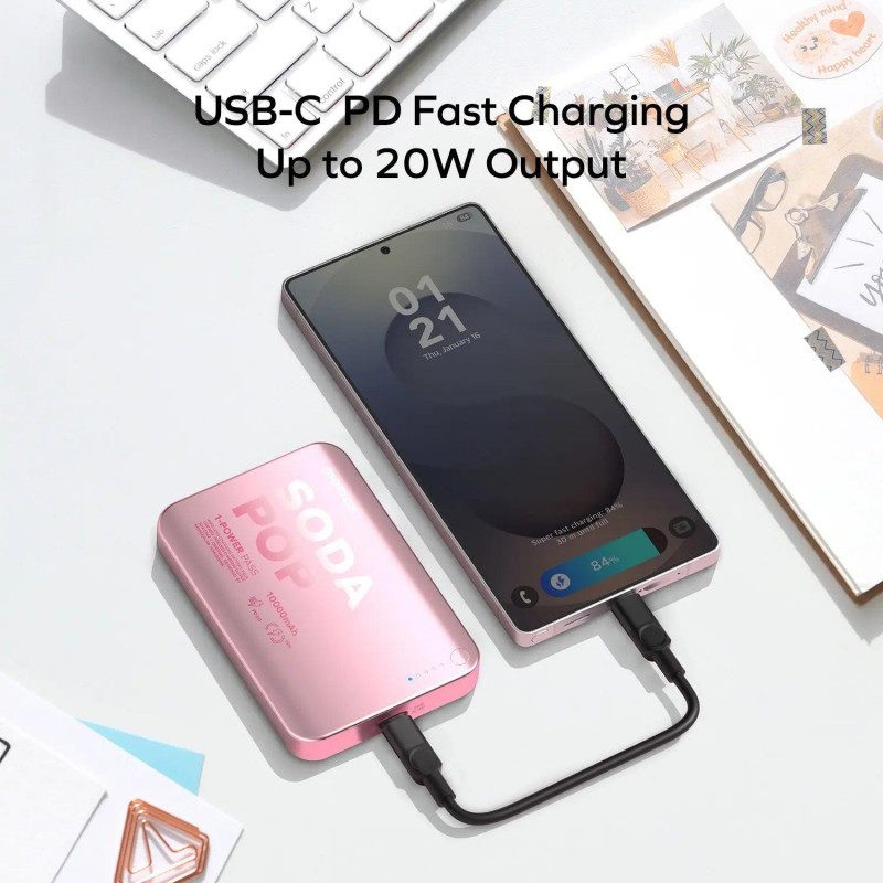 Портативний зарядний пристрій MOMAX WRL 10000MAH SILVER IP166S