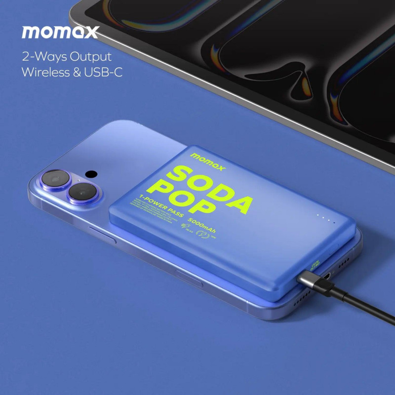 Портативний зарядний пристрій MOMAX WRL 5000MAH PINK IP135AP2