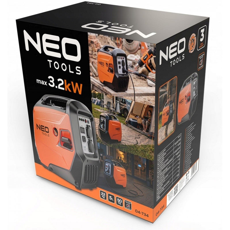 Генератор бензиновий інверторний Neo Tools 04-734