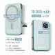 Power Bank ColorWay 10 000 mAh 15W MagSafe & Watch Wireless Aquamarine (USB-C PD 22.5W)