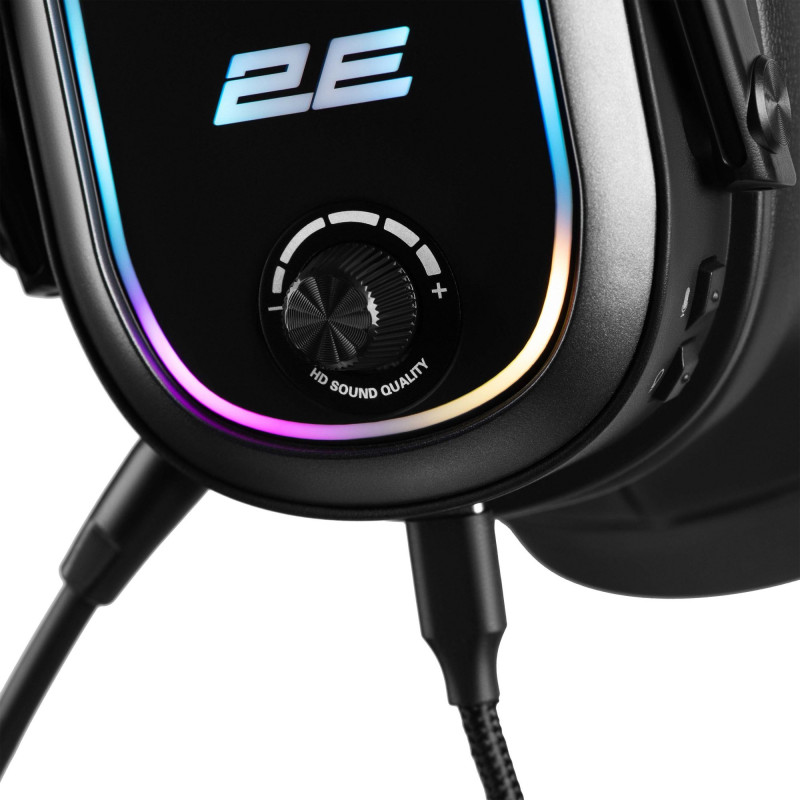 Гарнітура ігрова 2E GAMING HG320 USB-A, RGB, 2м, чорний 2E-HG320V2BK-7.1