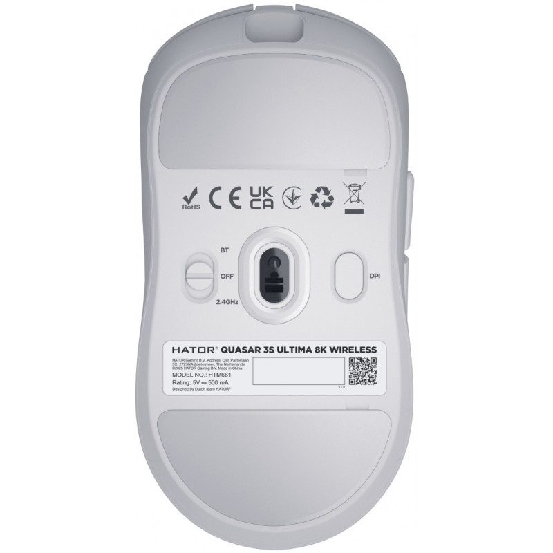 Ігрова миша HATOR Quasar 3S ULTIMA 8K Wireless (HTM661) white
