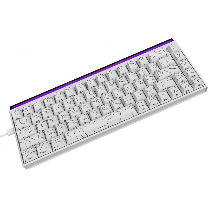 Дротова механічна клавіатура Ajazz NK68 Red switches Side contour White (NK68-R-S-W)