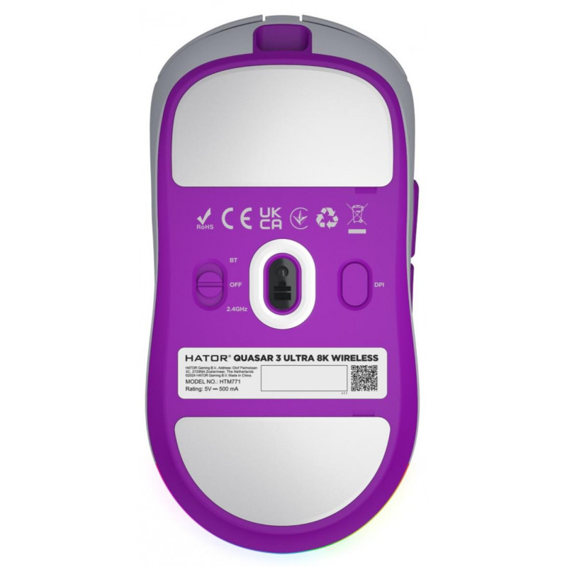 Ігрова миша HATOR Quasar 3 ULTRA 8K Wireless (HTM771) white