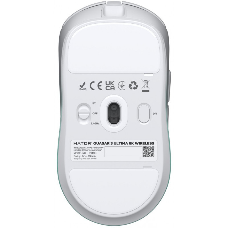Ігрова миша HATOR Quasar 3 ULTIMA 8K Wireless (HTM761) white/mint